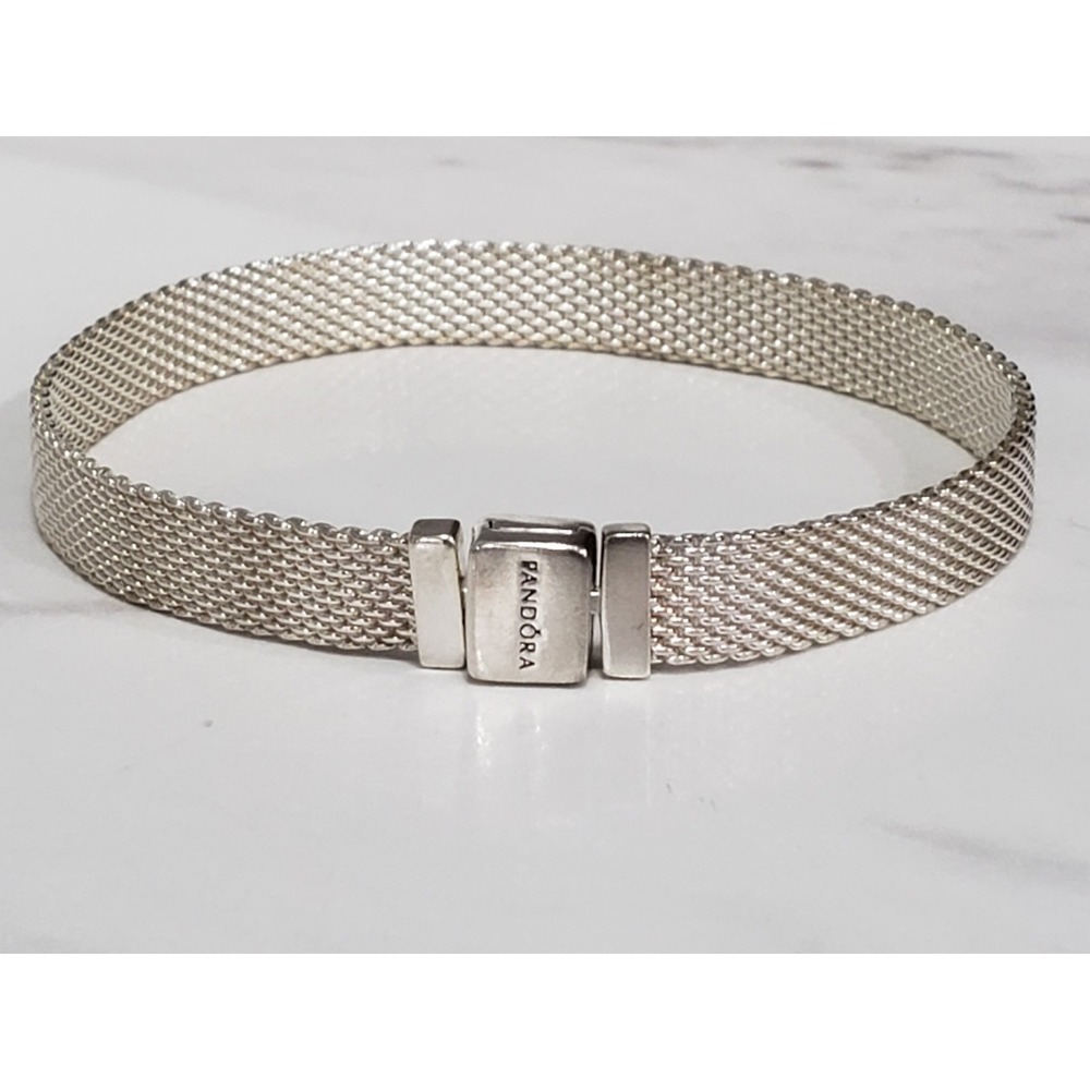 SIZE 17 / 17 CM / 6.7" Authentic Pandora Reflexions Silver Mesh Bracelet 597712